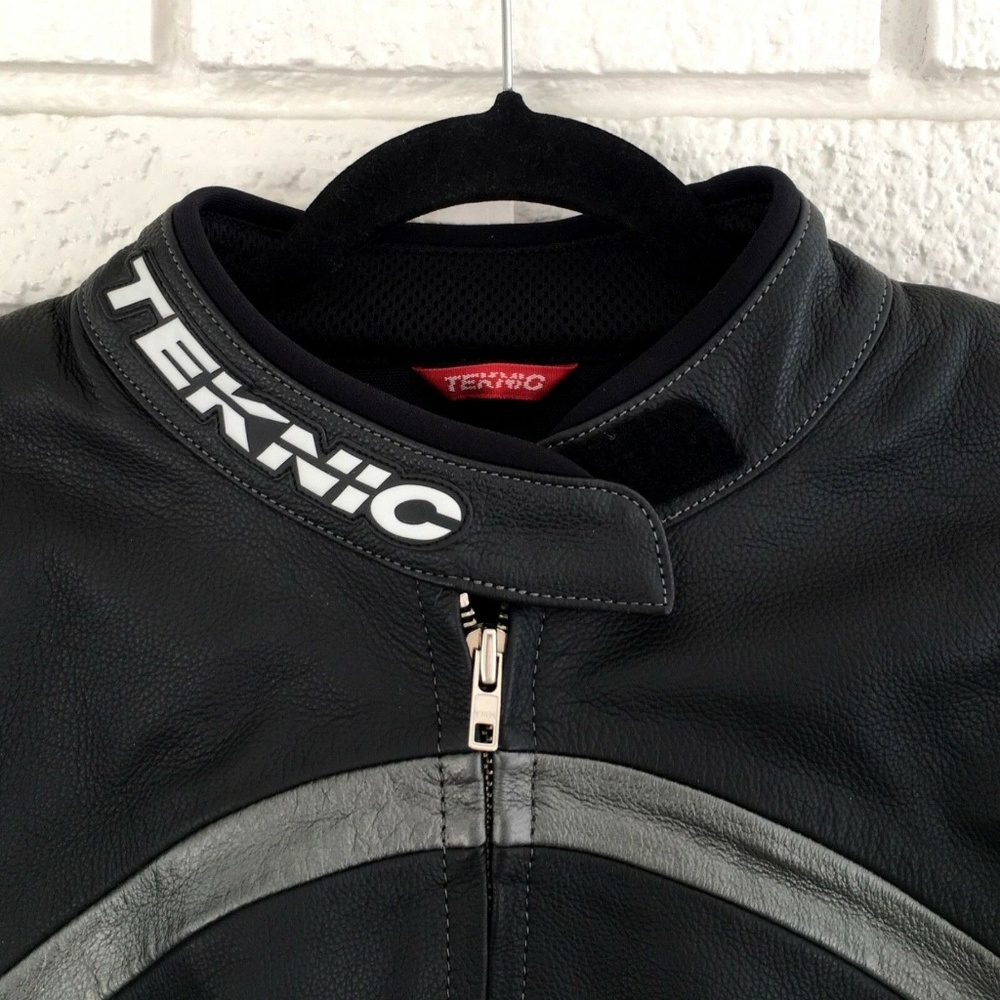 Leather Motorcycle Jacket Coat 18 Black Armored